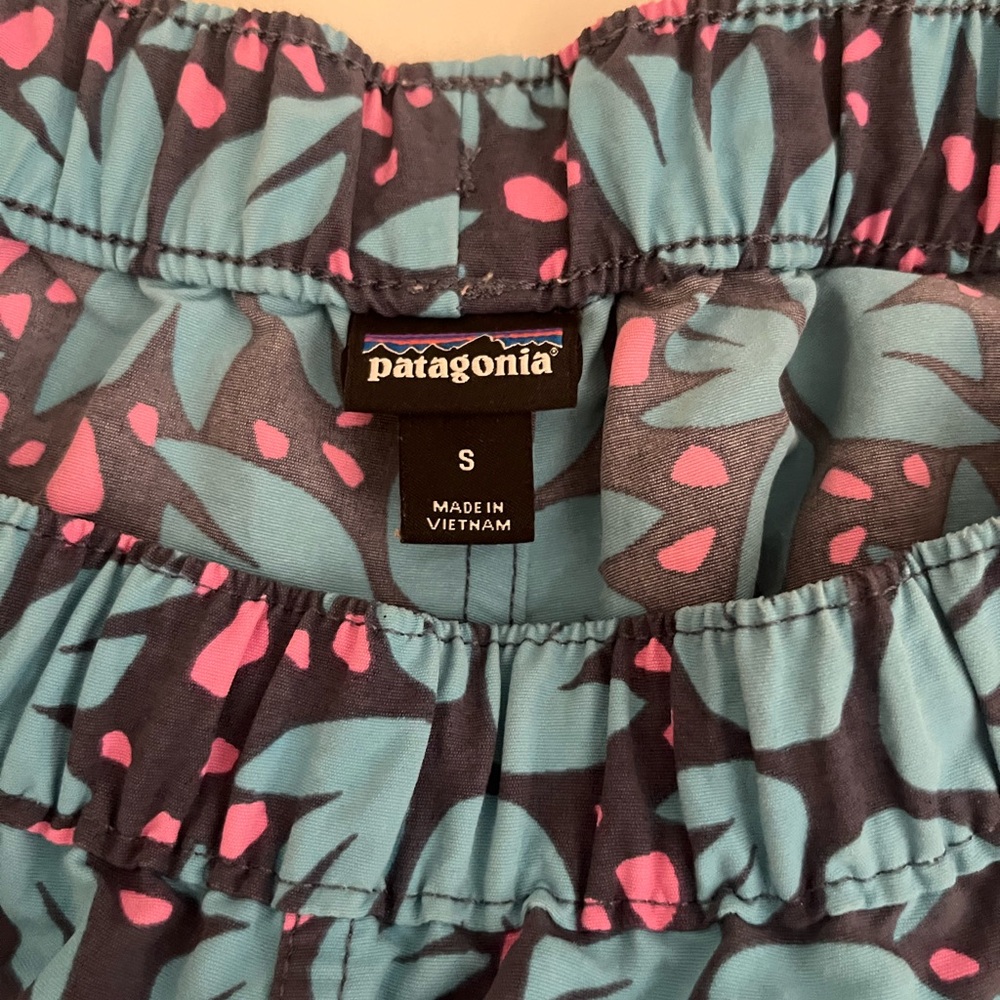 Patagonia Womens Small Barely Baggies 2.5" Shorts Pollen Confetti Dolomite Blue - Picture 5 of 6